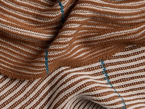 Organic Two Tone Rib Knit Throw - Image 4