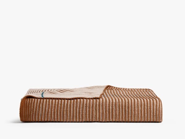 Organic Two Tone Rib Knit Throw