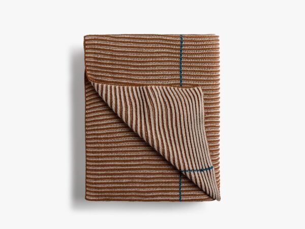 Organic Two Tone Rib Knit Throw - Image 3