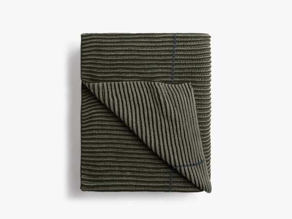 Organic Two Tone Rib Knit Throw - Image 3