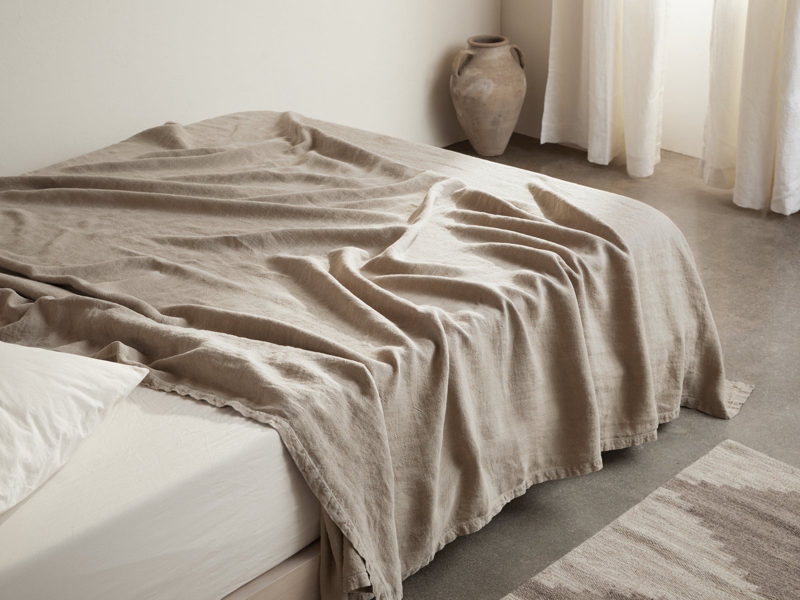 Vintage Linen Bed Blanket - Image 5