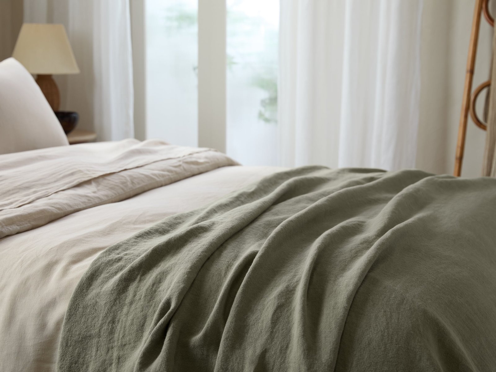 Vintage Linen Bed Blanket - Image 4